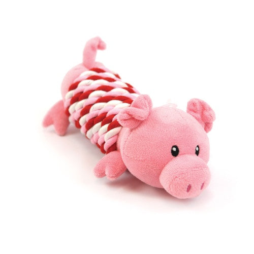 Pig in a Rope Blanket Dog Toy