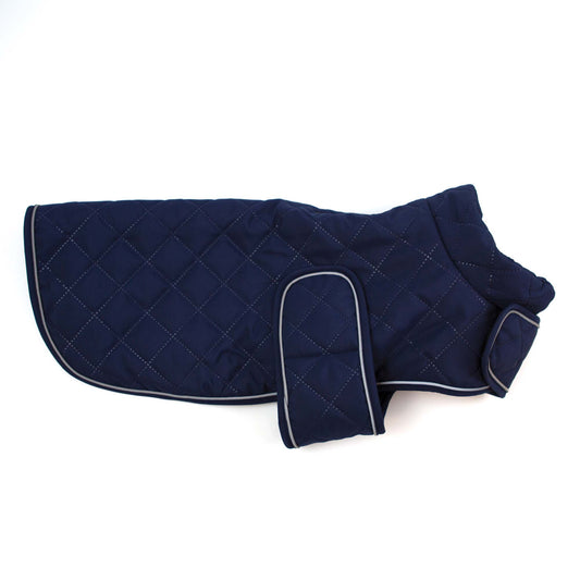 Quilted Classic Dog Coat Navy