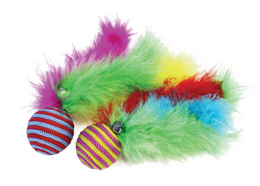 Happy Pet Carnival Ball Cat Toy 2pc