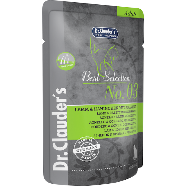 Dr Clauder's Best Selection Adult No.3 Lamb & Rabbit for Cats 16pk