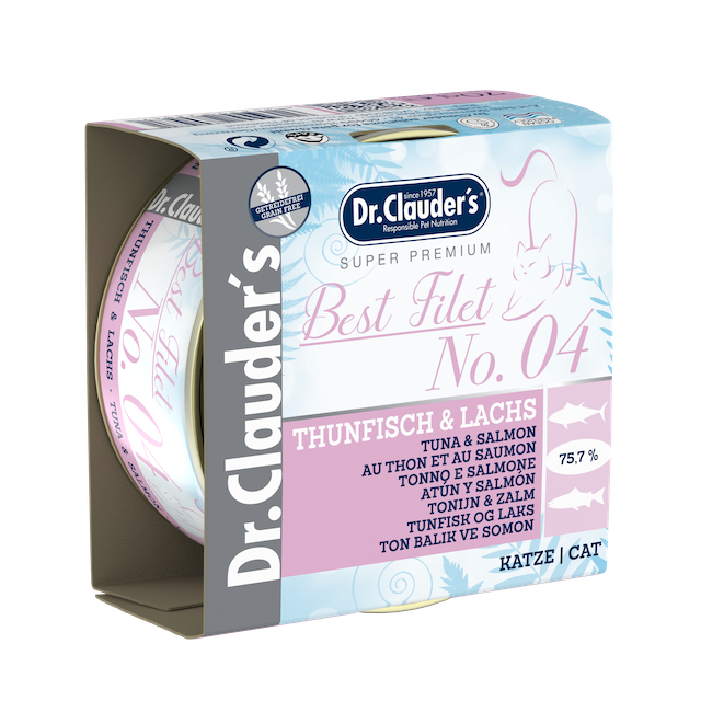 Dr Clauder's Cat Best Fillet No 4 Tuna & Salmon 70g