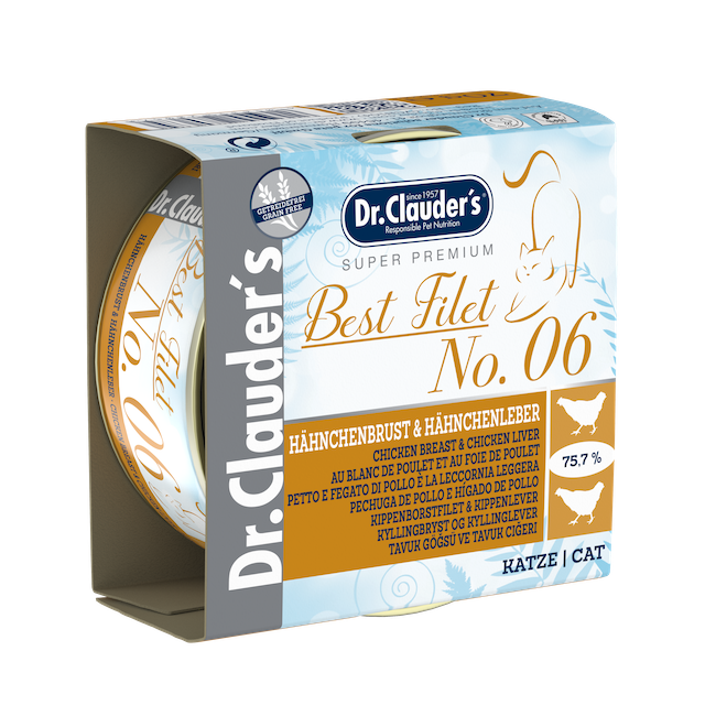 Dr Clauder's Cat Best Fillet No 6 Chicken Breast & Chicken Liver 70g