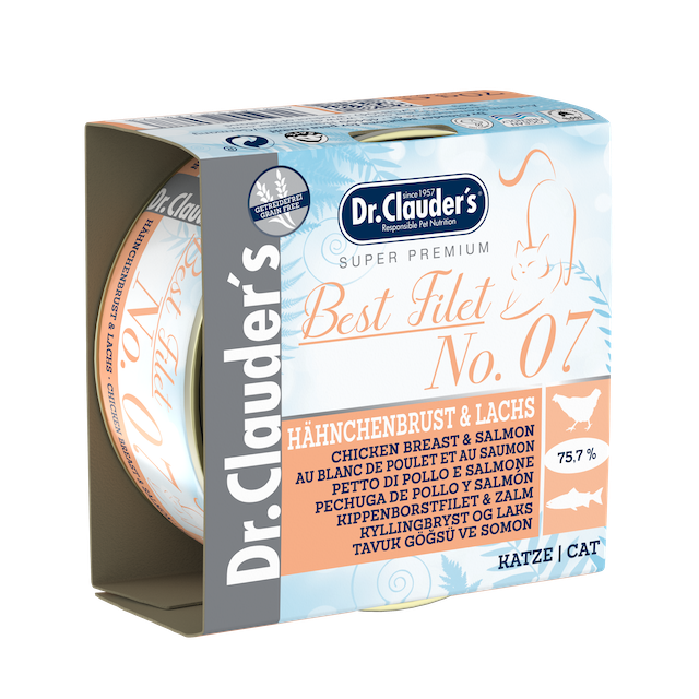 Dr Clauder's Cat Best Fillet No 7 Chicken Breast & Salmon 70g