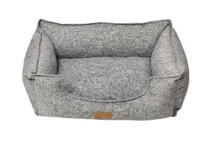 Classic Oxford Square Bed - Stone Grey