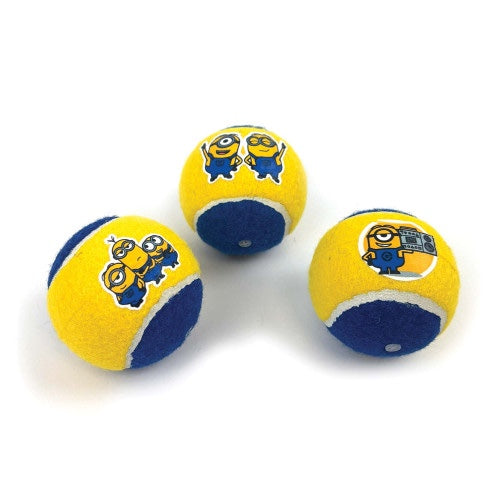 Multipet Minion Squeaky Tennis Balls 3pk