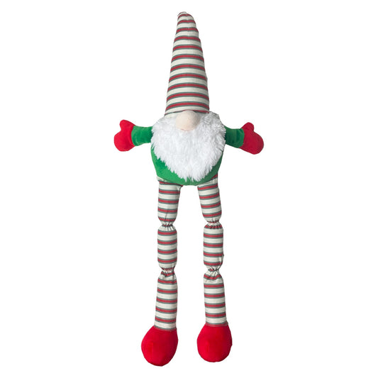 Happy Pet Squeaky Long Legs Gnome Toy