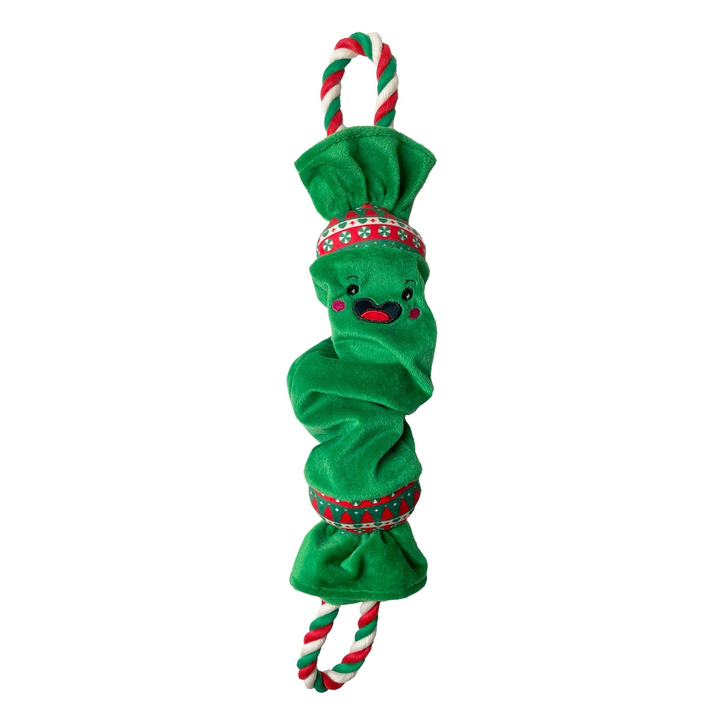 Happy Pet Top n Tail Ropee Christmas Cracker - Green