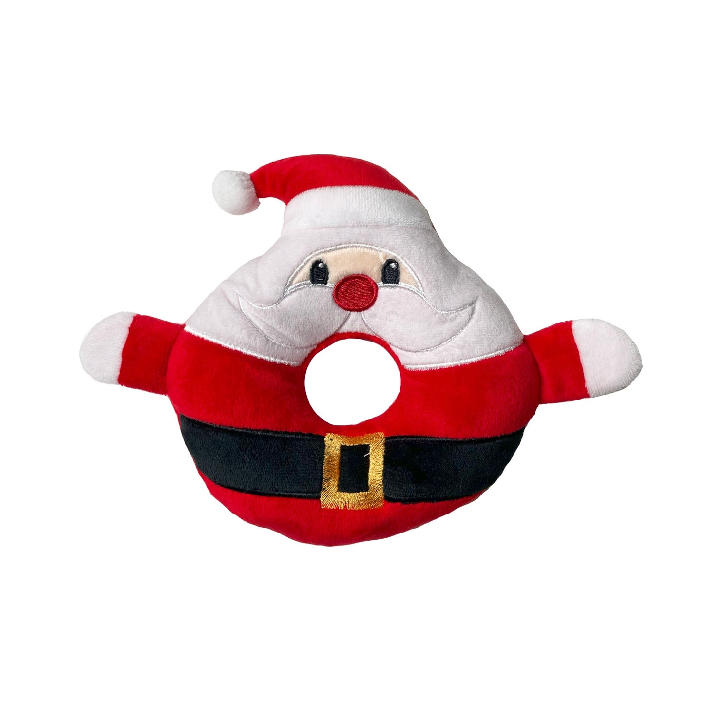 Happy Pet Donut Santa Squeaker Toy