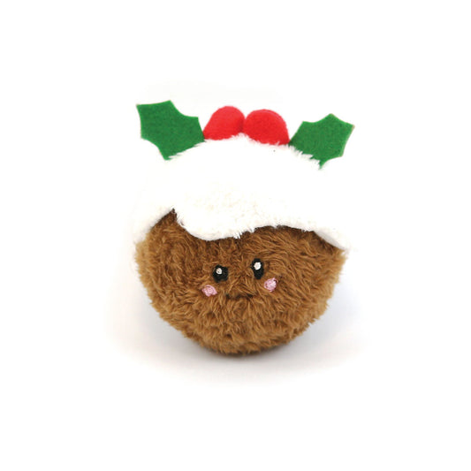 Christmas Pudding Squeaker Ball Dog Toy