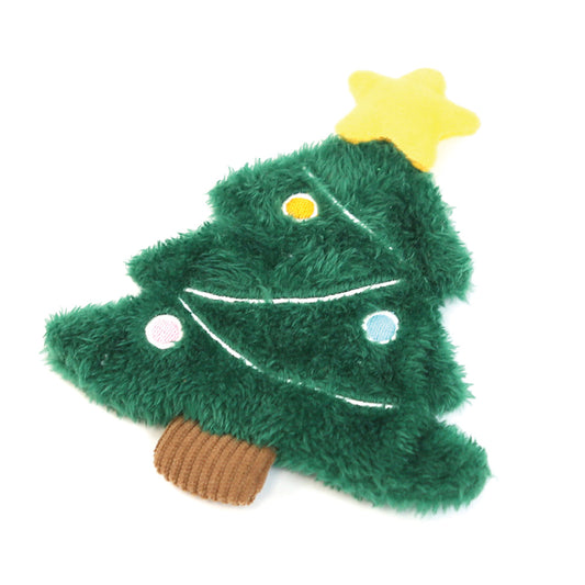 Christmas Tree Unstuffed Crinkle Dog Toy
