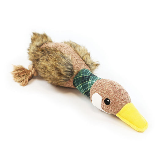 Festive Goose Green Dog Toy