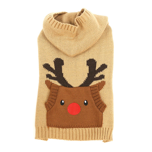 Christmas Reindeer Hooded Jumper S/M