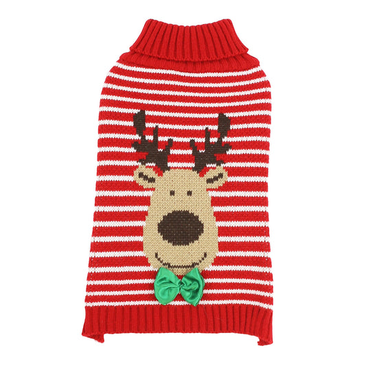 Christmas Reindeer Stripe Jumper S/M