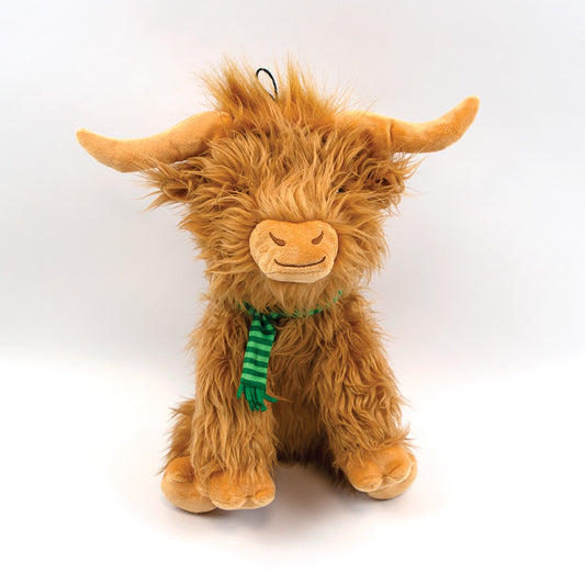 Festive Highland Cow Dog Toy - Jumbo