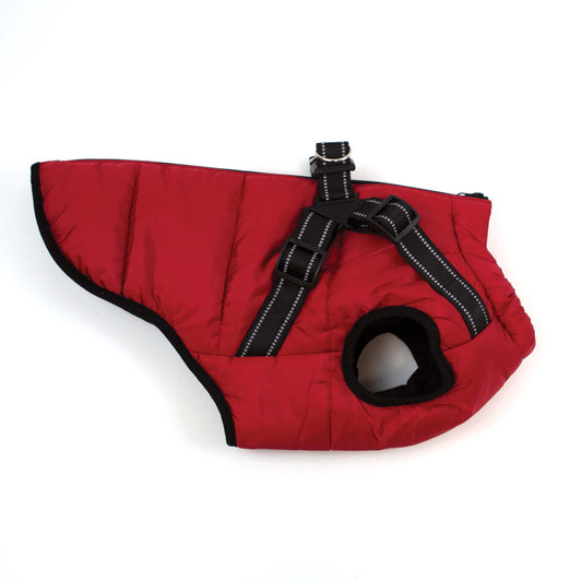 Harness Dog Jacket - Red