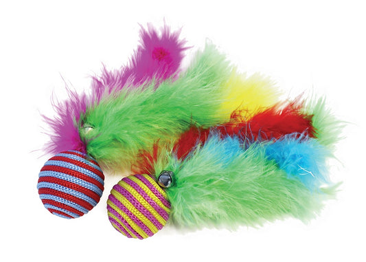 Happy Pet Carnival Ball Cat Toy 2pc
