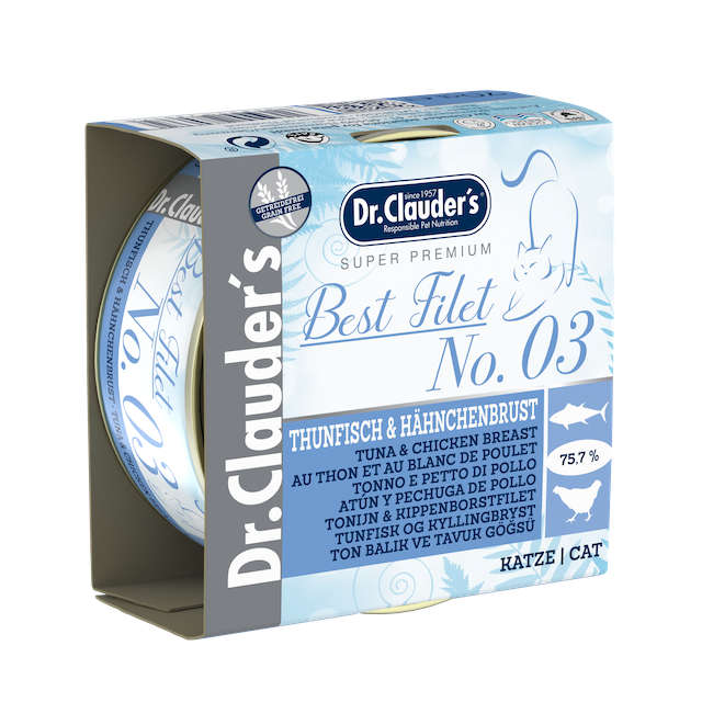 Dr Clauder's Cat Best Fillet No 3 Tuna & Chicken Breast 70g