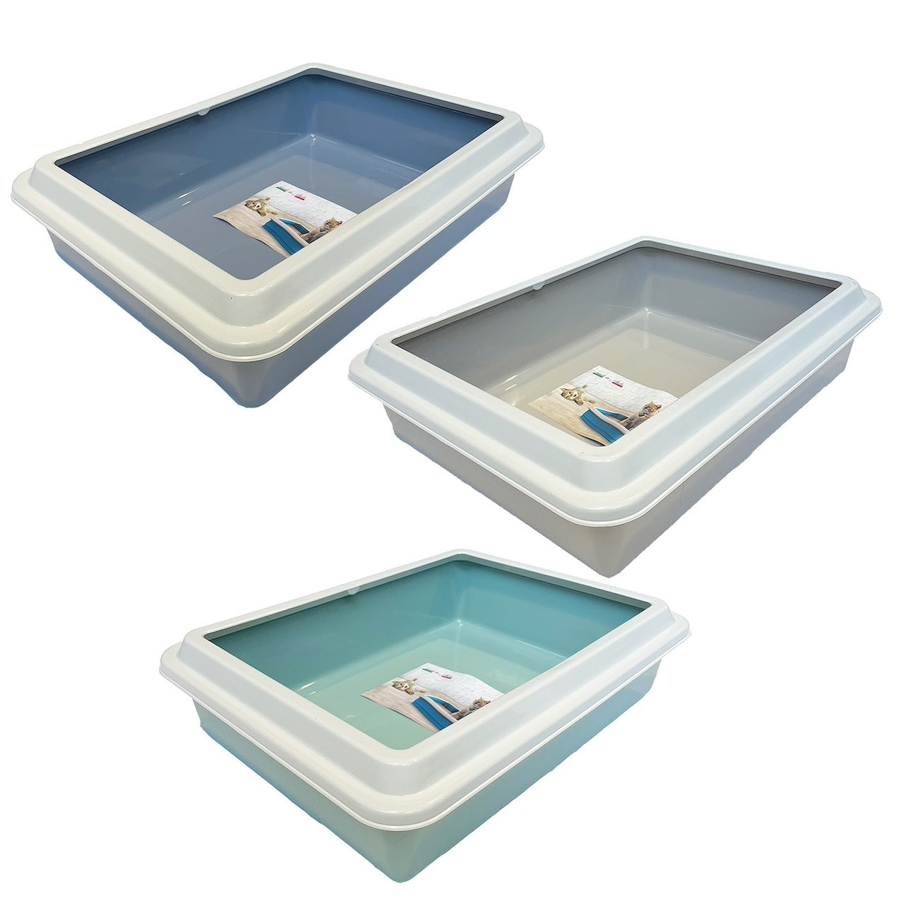 Cat Litter Tray - Medium 3 Colours