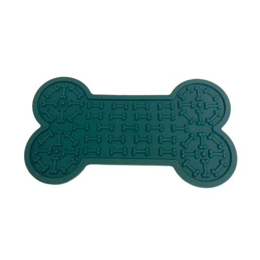Silicone Pet Lick Mat - Green Bone