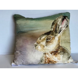 Lorient Decor Cushion - Watercolour Hare