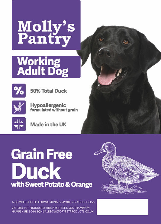 Molly's Pantry 50% Duck Adult Working Dog 15kg