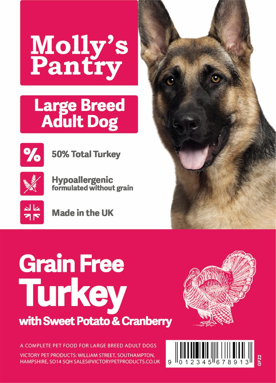 Molly's Pantry 50% Turkey Large Breed Adult Dog 2kg