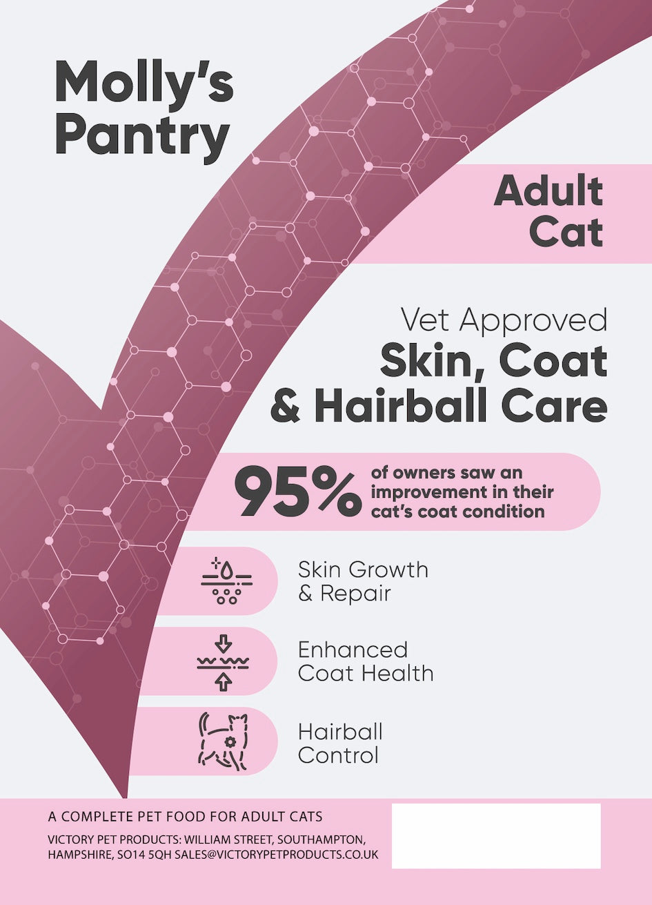 Molly's Pantry Adult Cat - Peptide Skin, Coat & Hairball Care