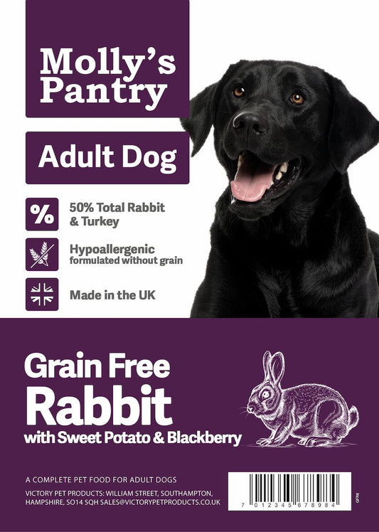 Molly's Pantry 50% Rabbit with Turkey, Sweet Potato and Blackberry Adult Dog