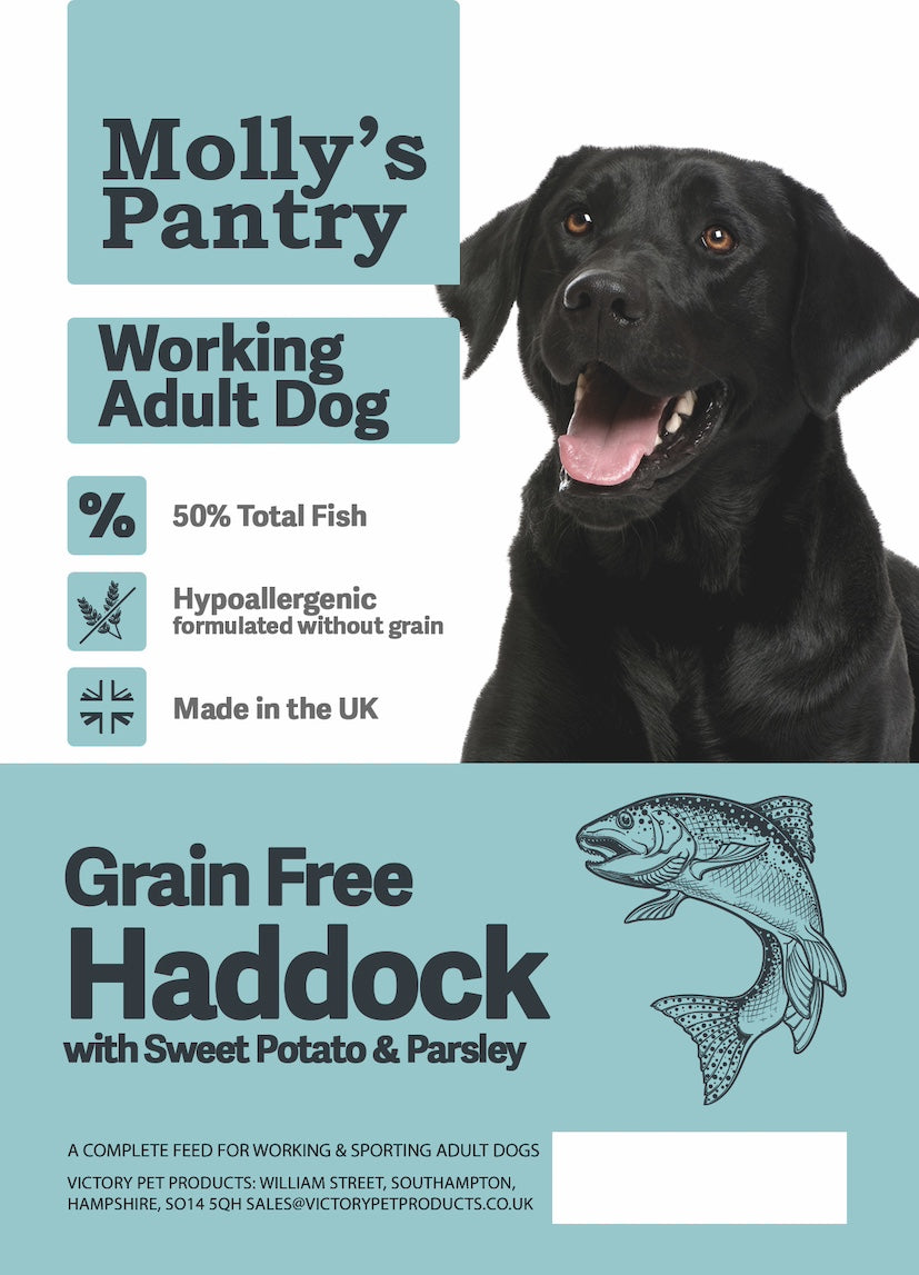 Molly's Pantry Working Dog 50% Haddock Adult Dog 15kg